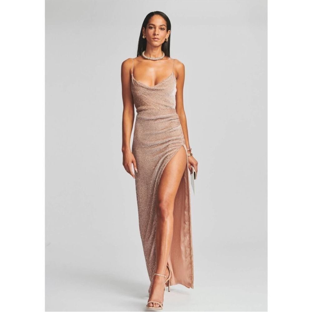 Retrofete Rose Gold Maxi Dress
